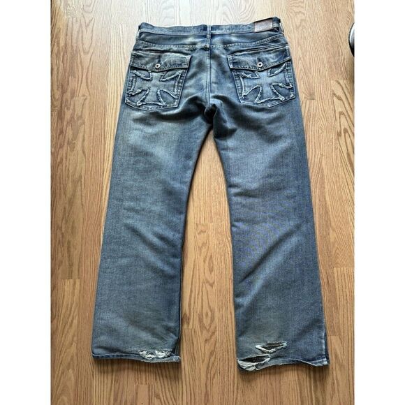 VTG Low Boot Hollywood The Jean People Men’s Jeans 40 X 31 Back Pocket Cross